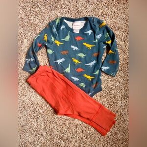 Hanna Andersson Dino Orange Pant Outfit Set